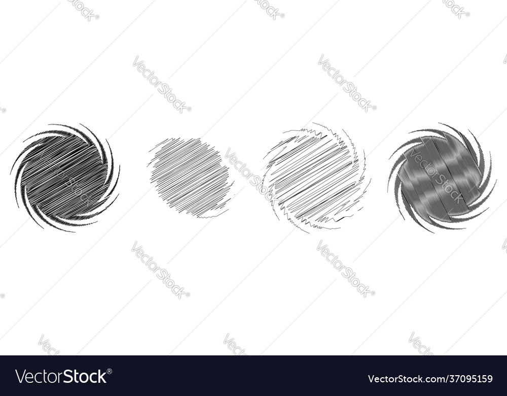 Spiral swirl twirl design element with sketchy vector image Spiral swirl twirl design element with sketchy