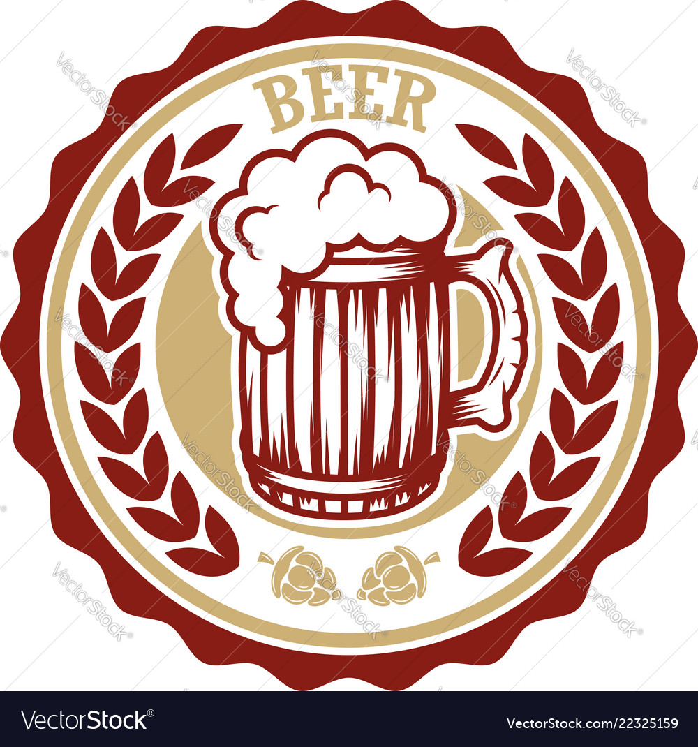 Vintage beer label design elements for logo label Vector Image