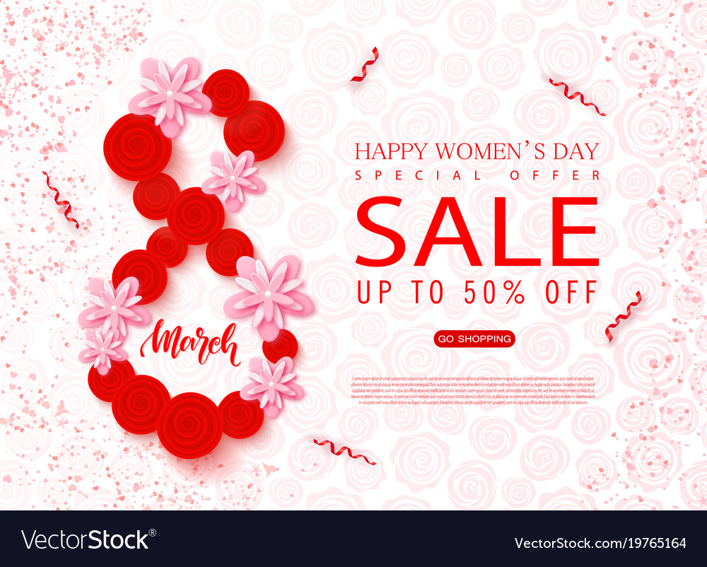 8 march - happy women s day sale banner beautiful