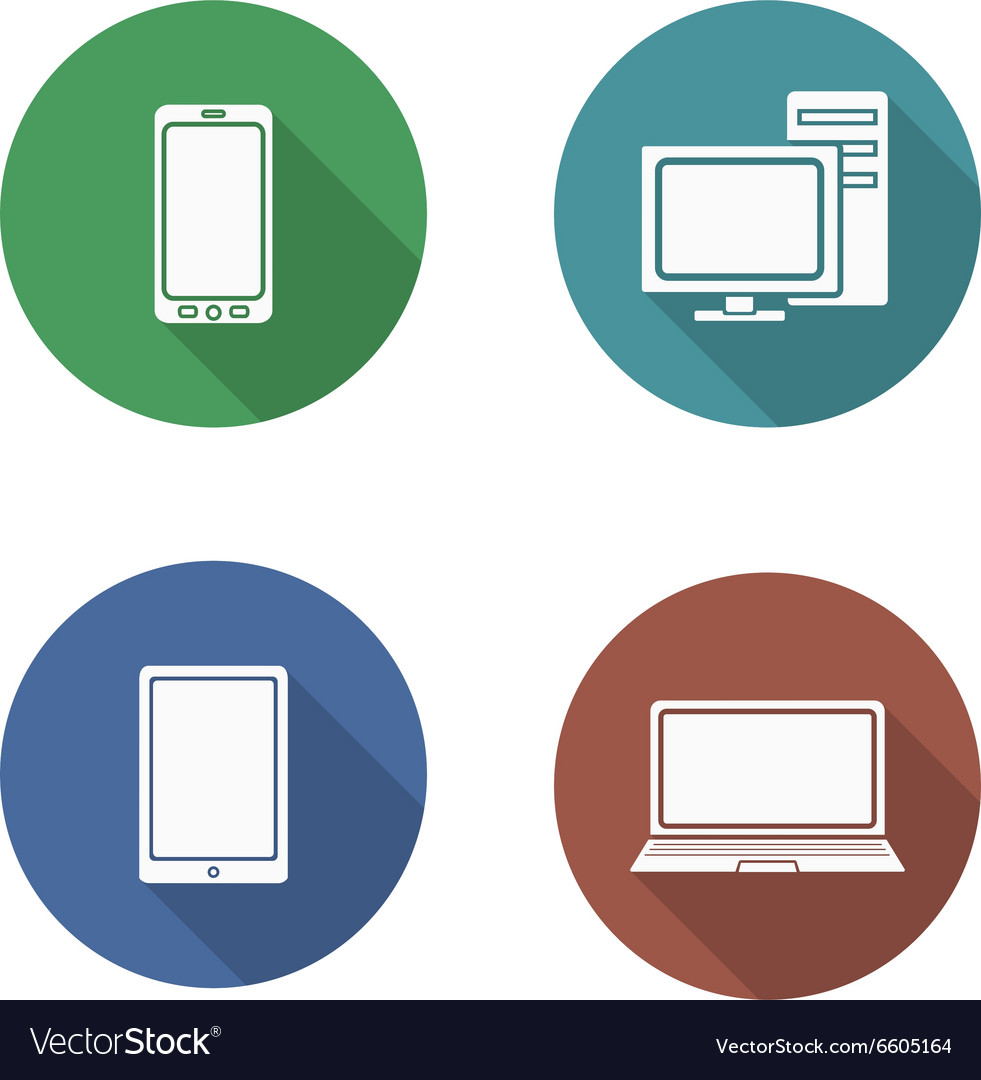 Computer electronics icons set