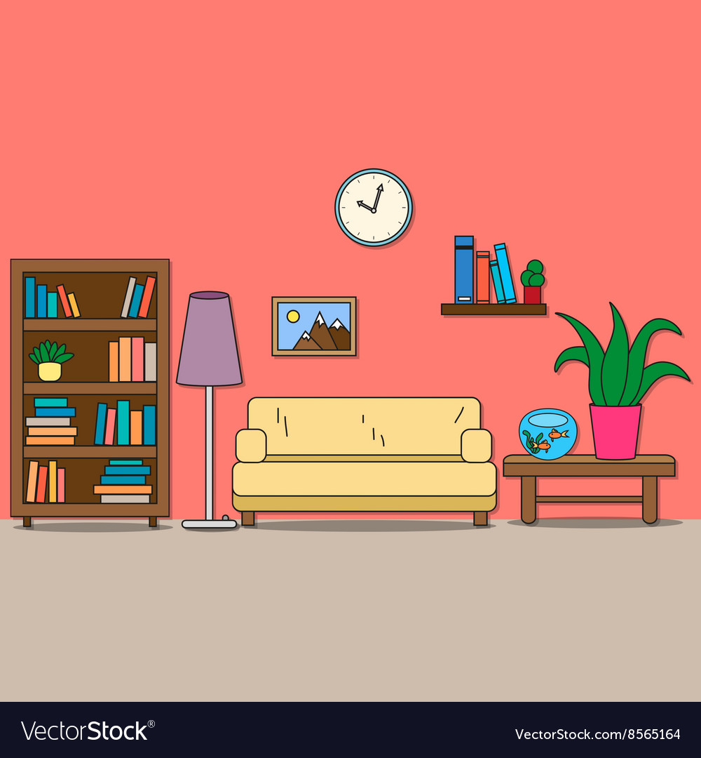 Design of room - sitting Royalty Free Vector Image