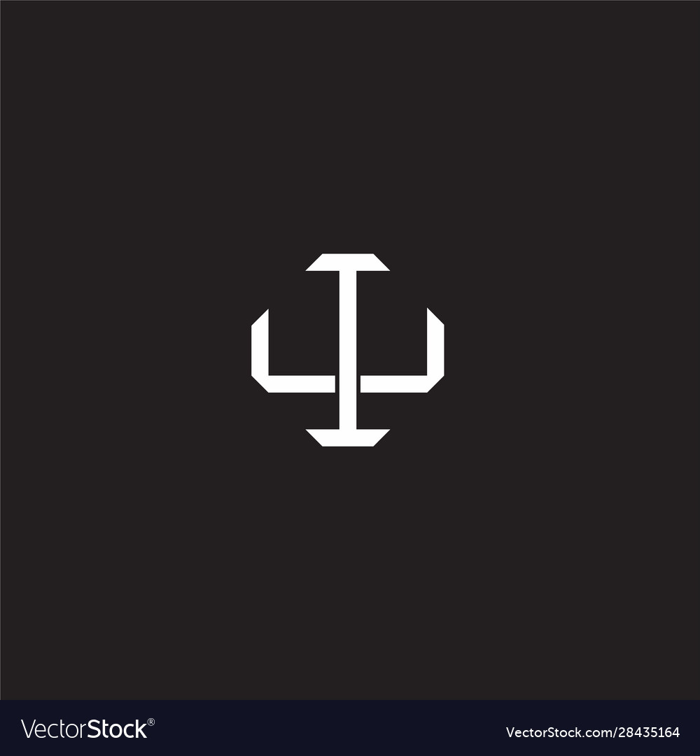 Iu initial letter overlapping interlock logo