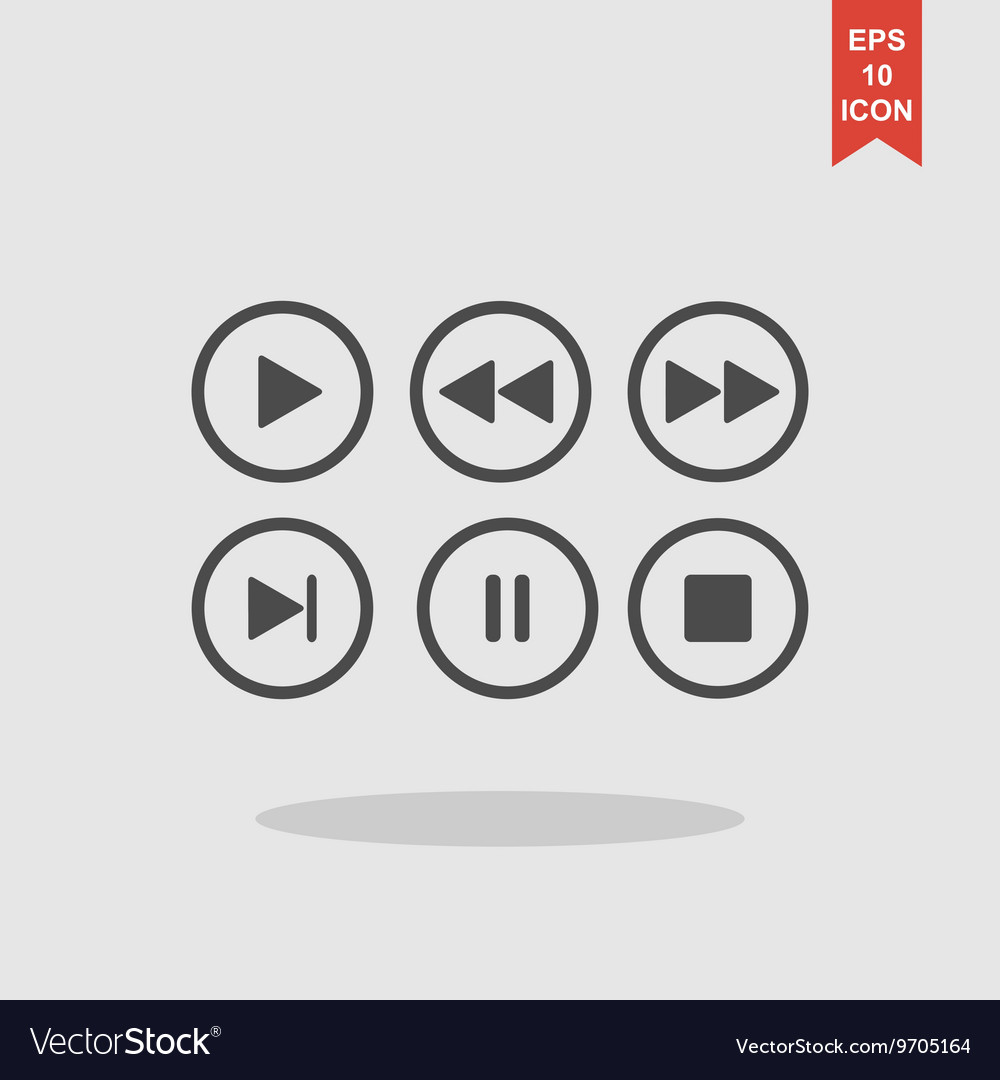 Media player buttons collection design