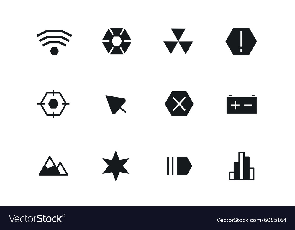 Outline ui technology icons set