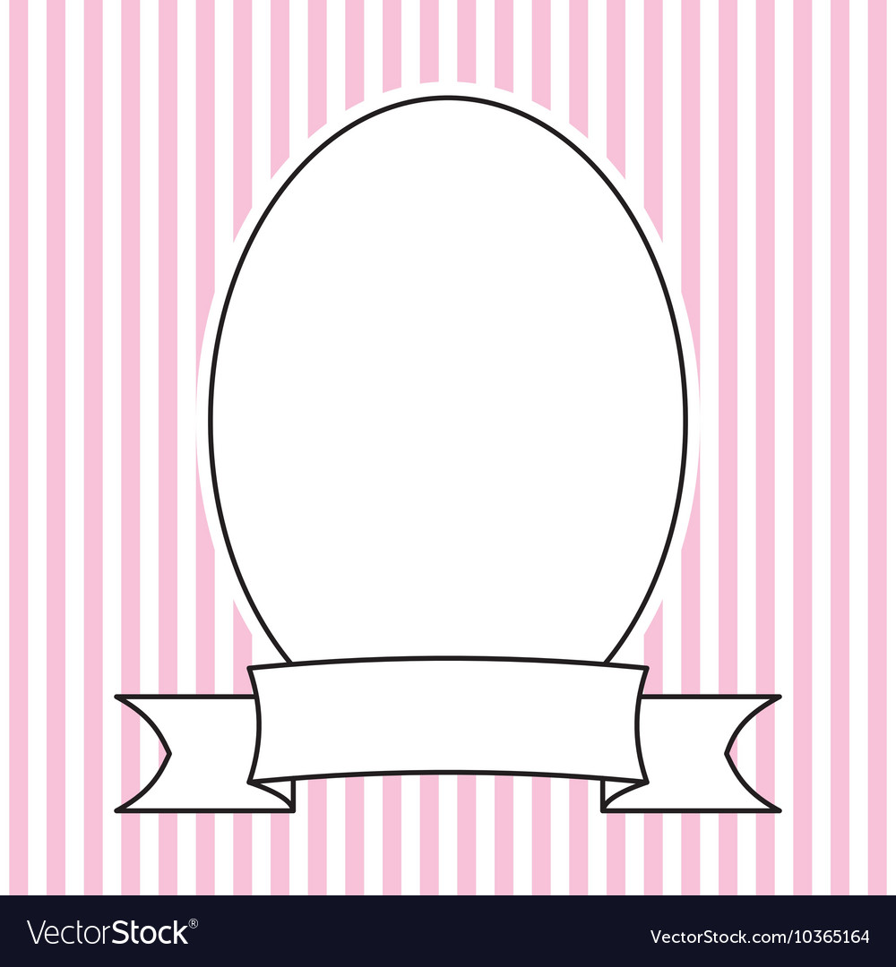 Pastel Pink & White Striped Frame