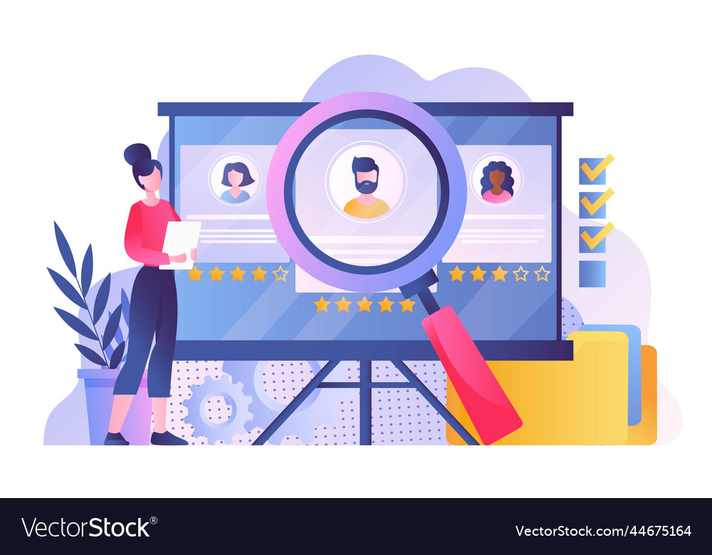 Recruit agent concept Royalty Free Vector Image