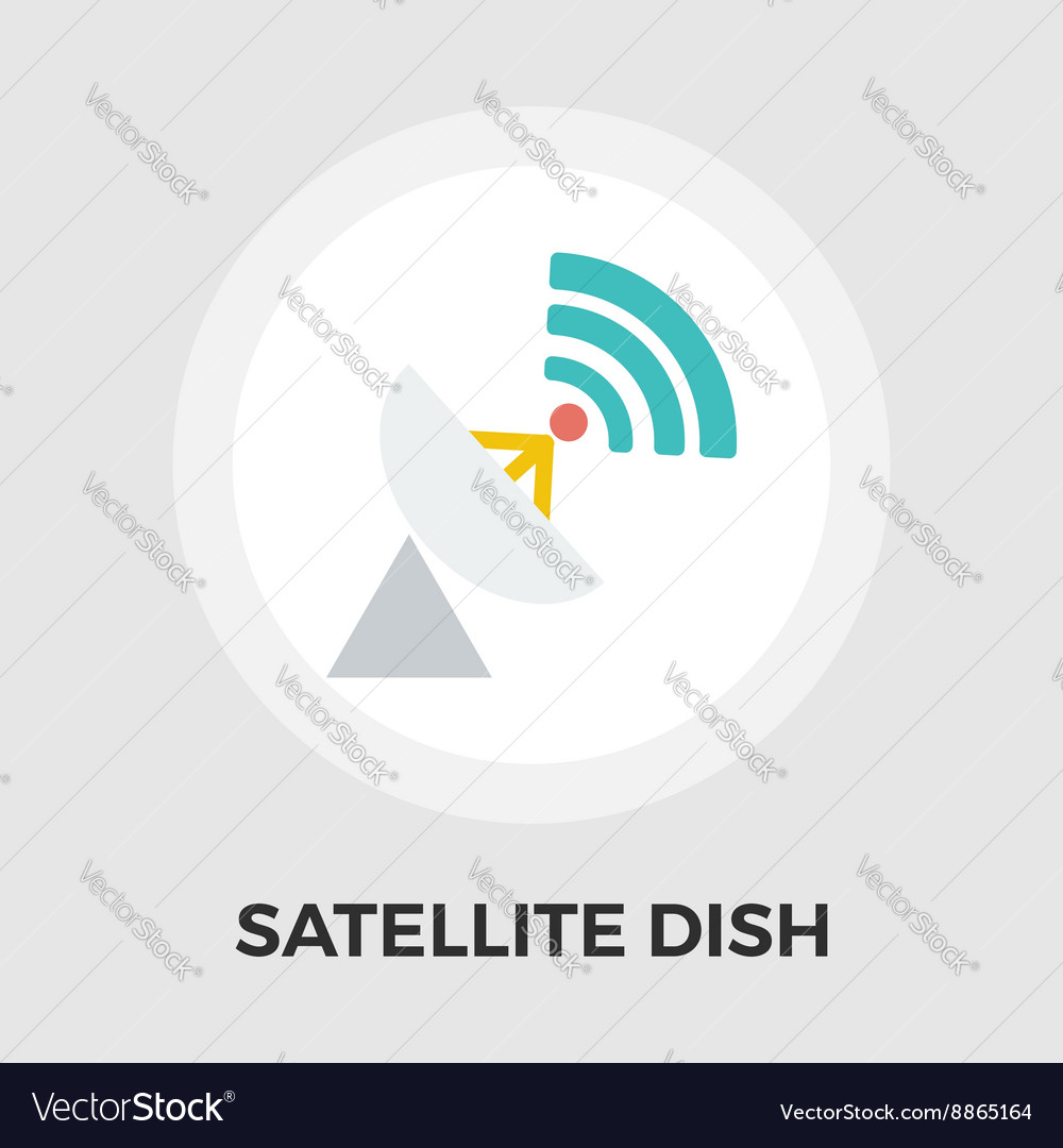 Satellite antenna flat icon