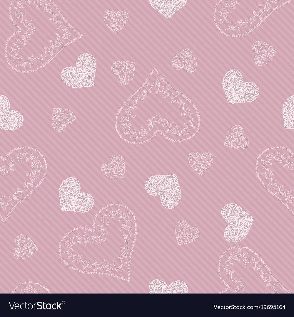 Seamless pattern background with hearts