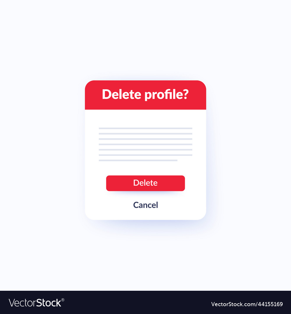 Delete profile form design