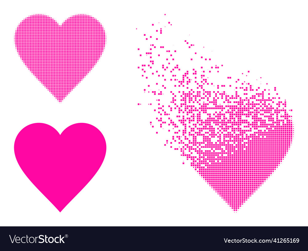 Dust dotted and original heart icon