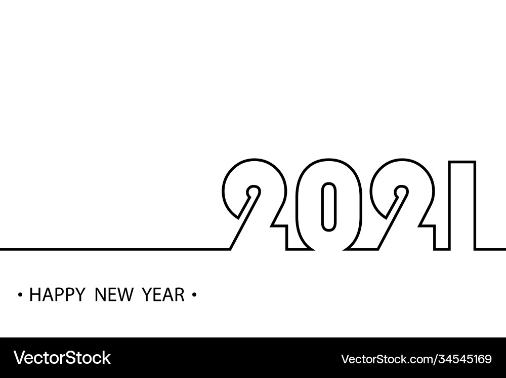 Happy New Year 21 Text Design Logo Royalty Free Vector