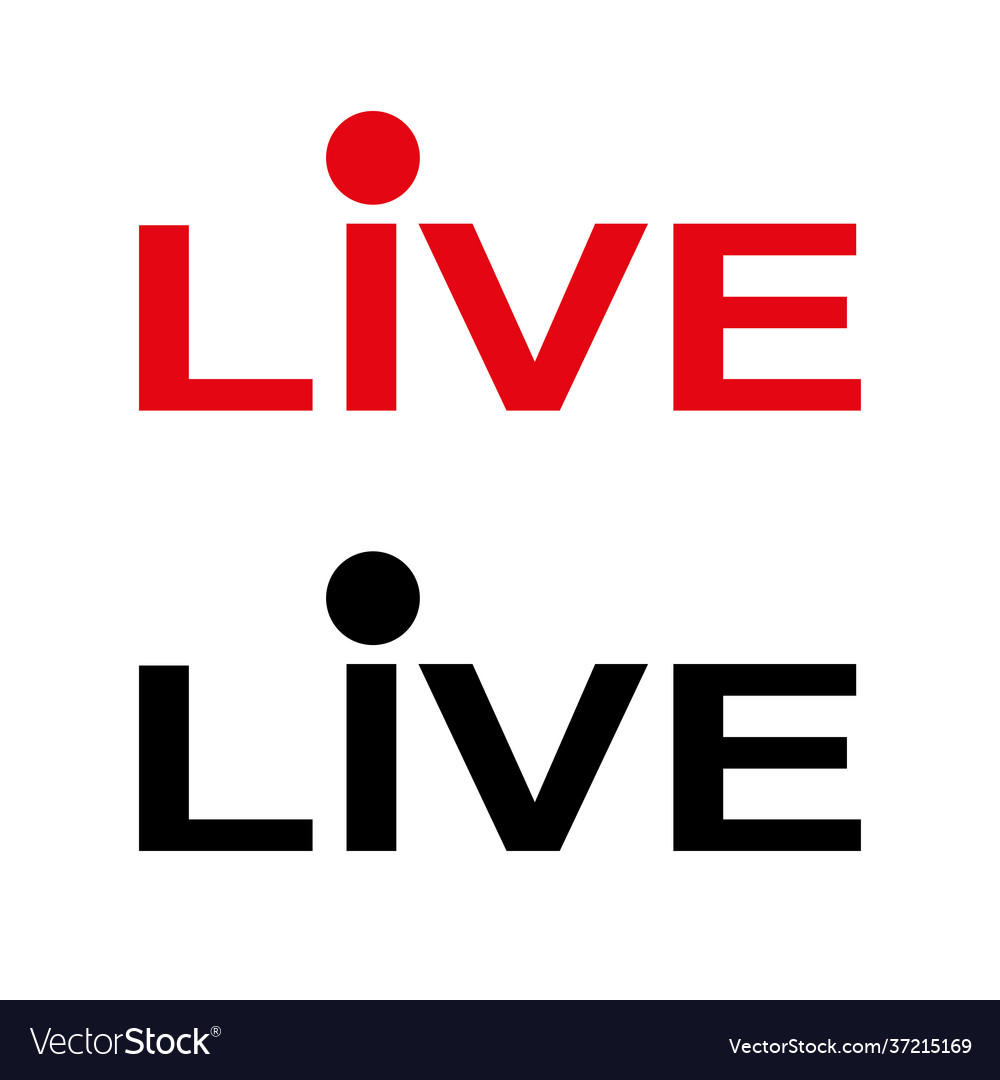 Live broadcast icon video streaming red