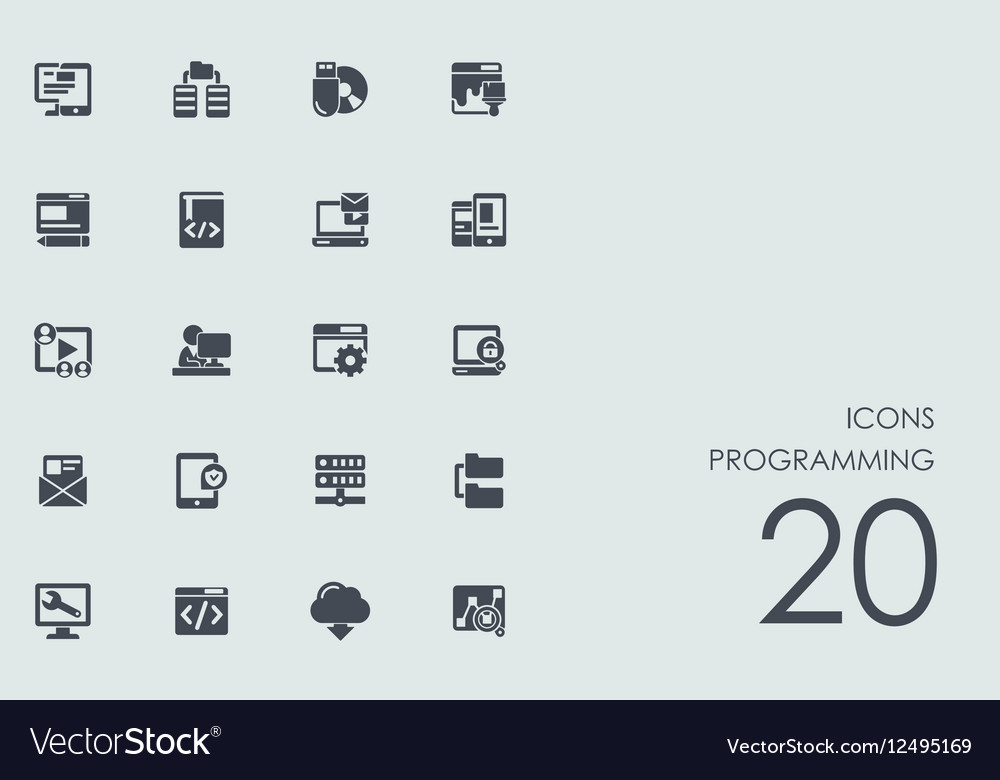 Set of programming icons