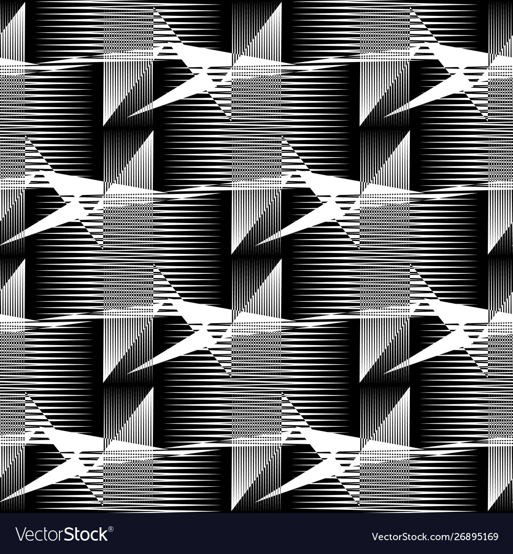 Striped seamless pattern black and white