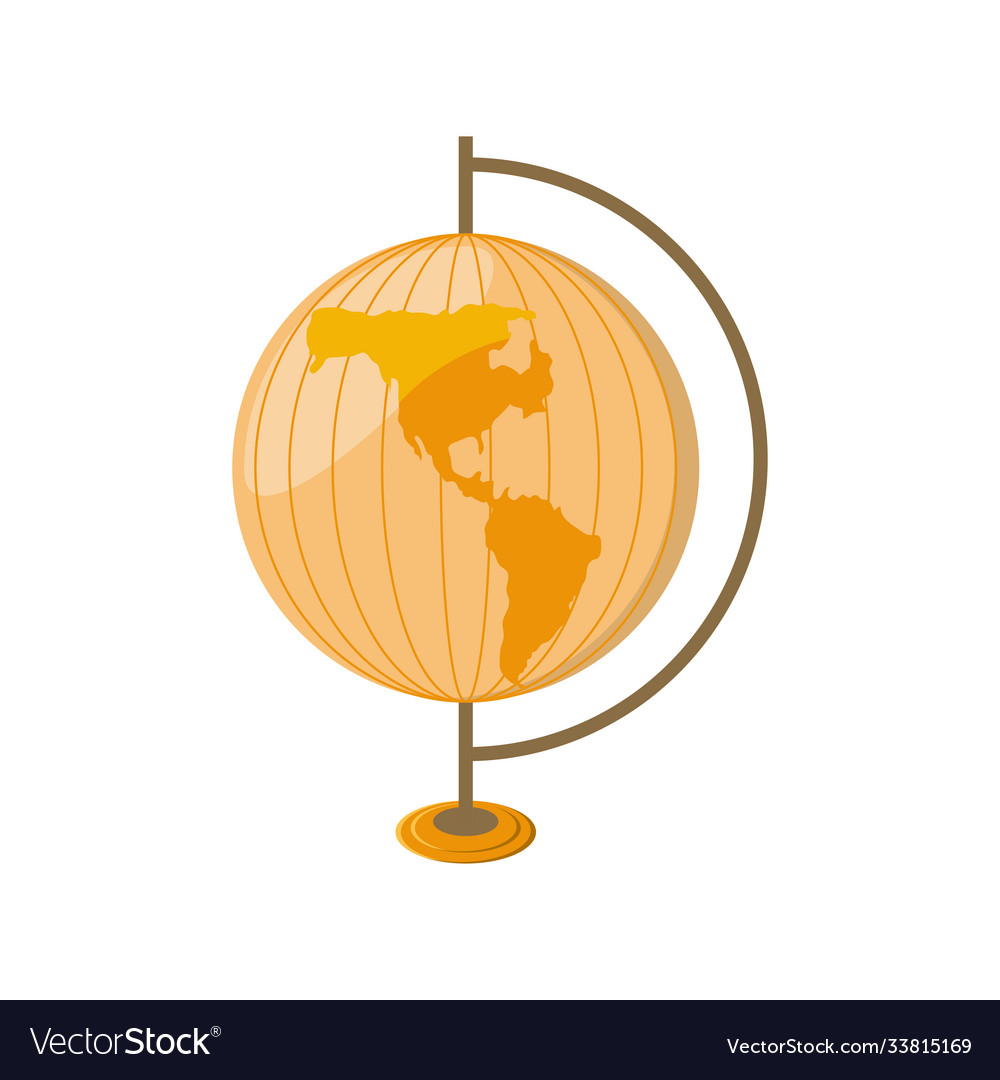 Terrestrial globe on white background Royalty Free Vector