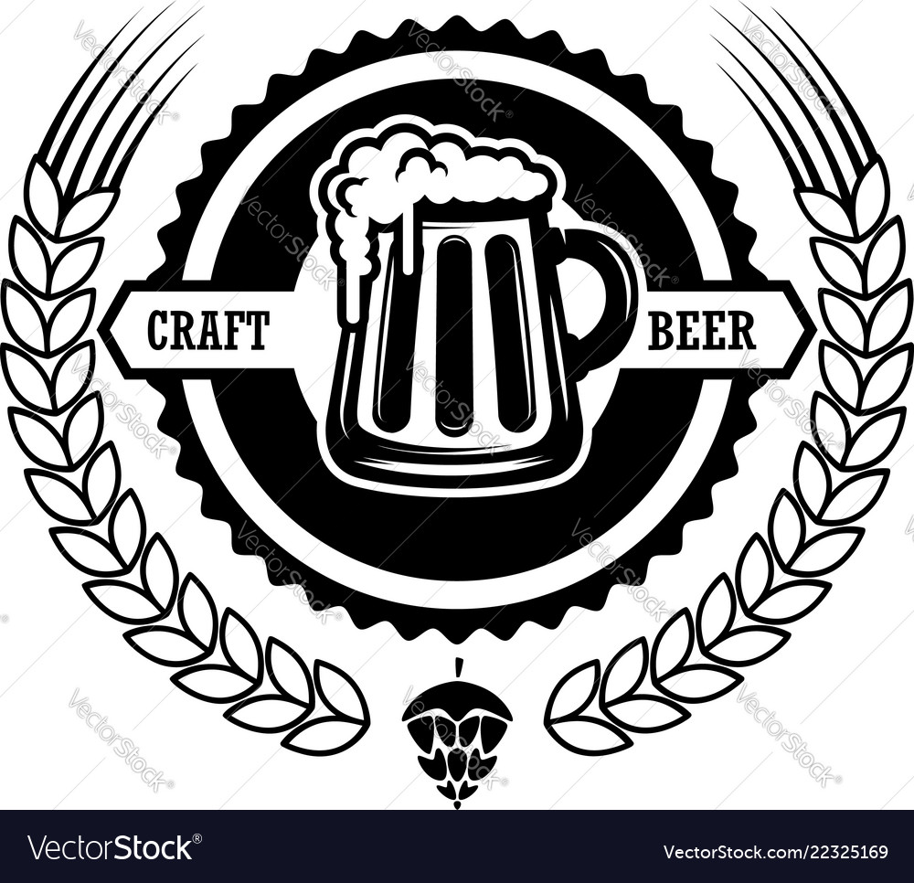 Vintage beer label design elements for logo label Vector Image