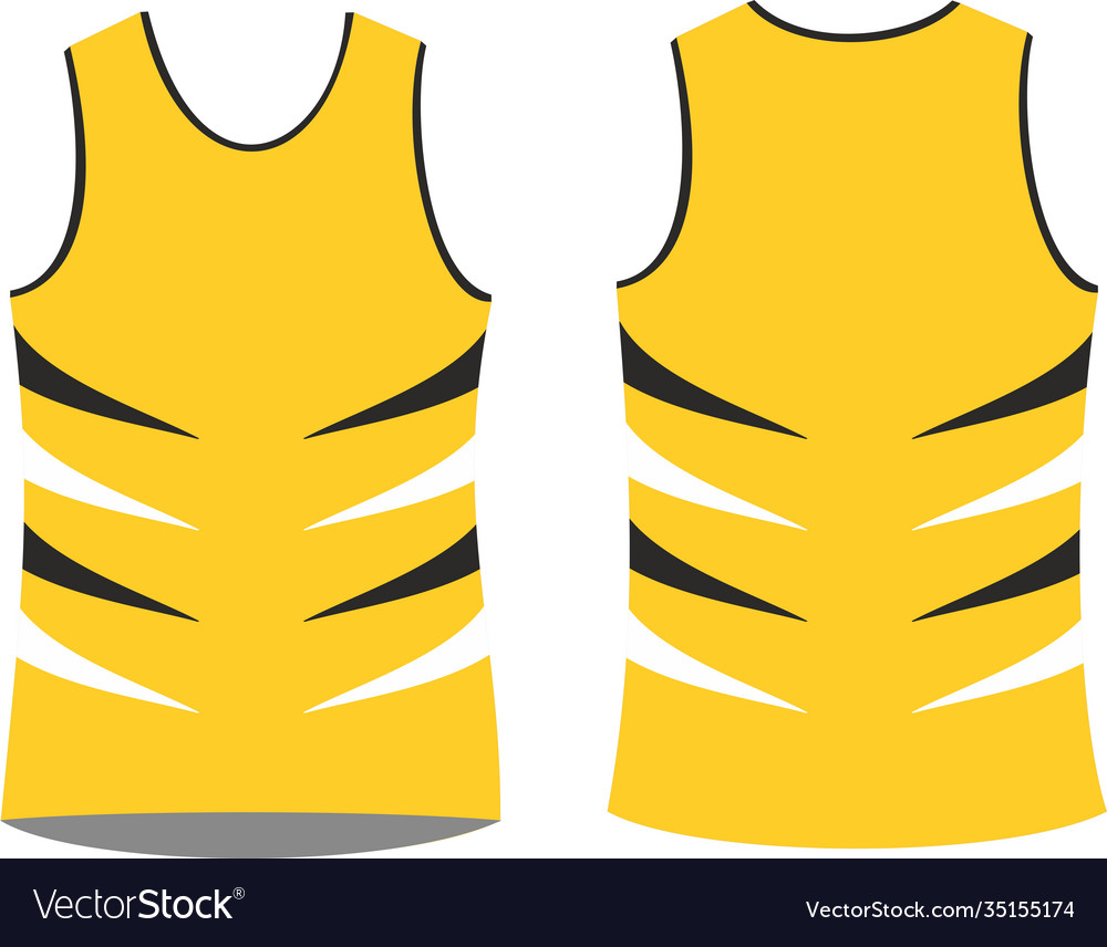 Download Athletics Vests Mock Ups Yellow Royalty Free Vector Image