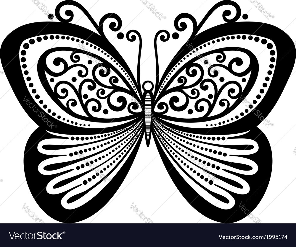 Beautiful butterfly exotic insect Royalty Free Vector Image