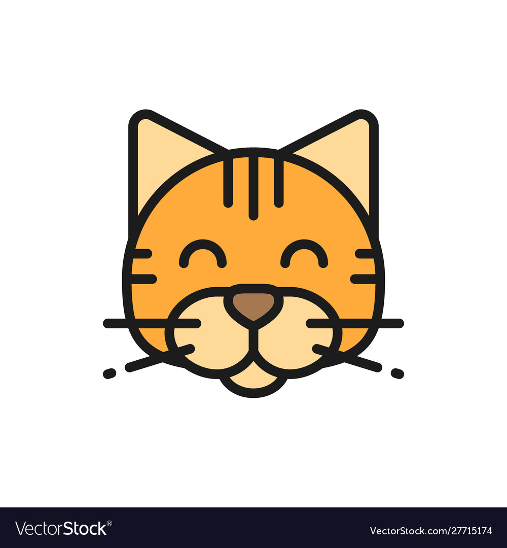 Colorful cat icon Royalty Free Vector Image - VectorStock