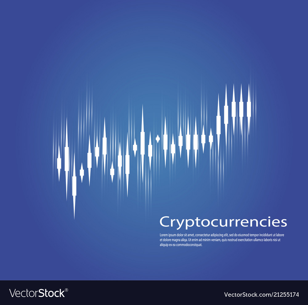 Graph of cryptocurrency graphics and analytics vector image Graph of cryptocurrency graphics and analytics