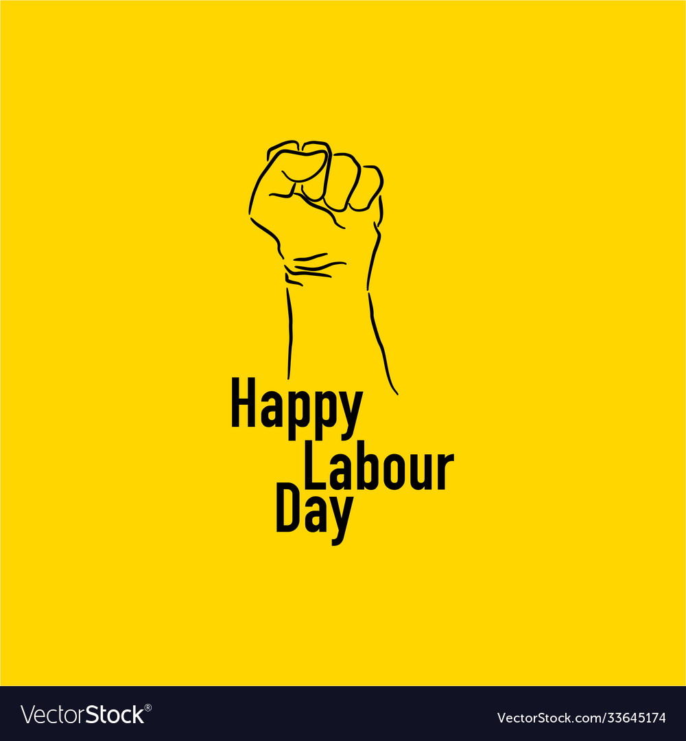 Happy labour day template design Royalty Free Vector Image