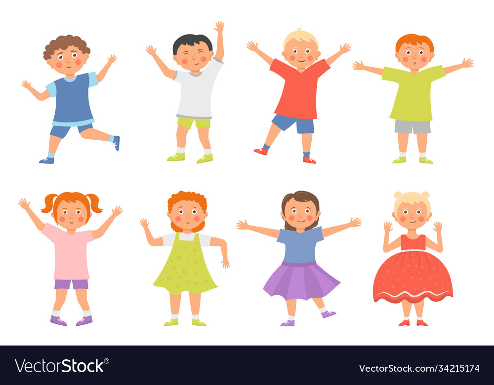 Kids boys girls Royalty Free Vector Image - VectorStock