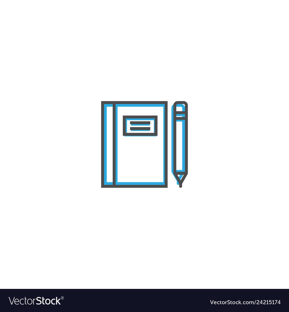 Notebook icon design essential vector image Notebook icon design essential