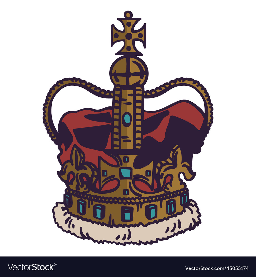 Royal crown color stroke