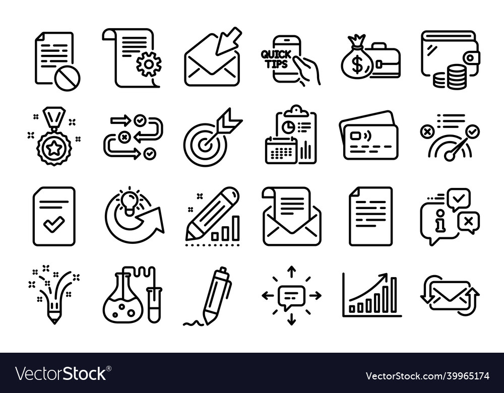 Set of mail newsletter refresh vector image Set of mail newsletter refresh
