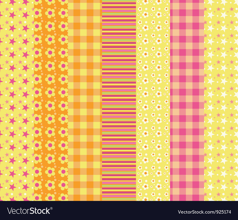 Set of simple seamless pattern 7