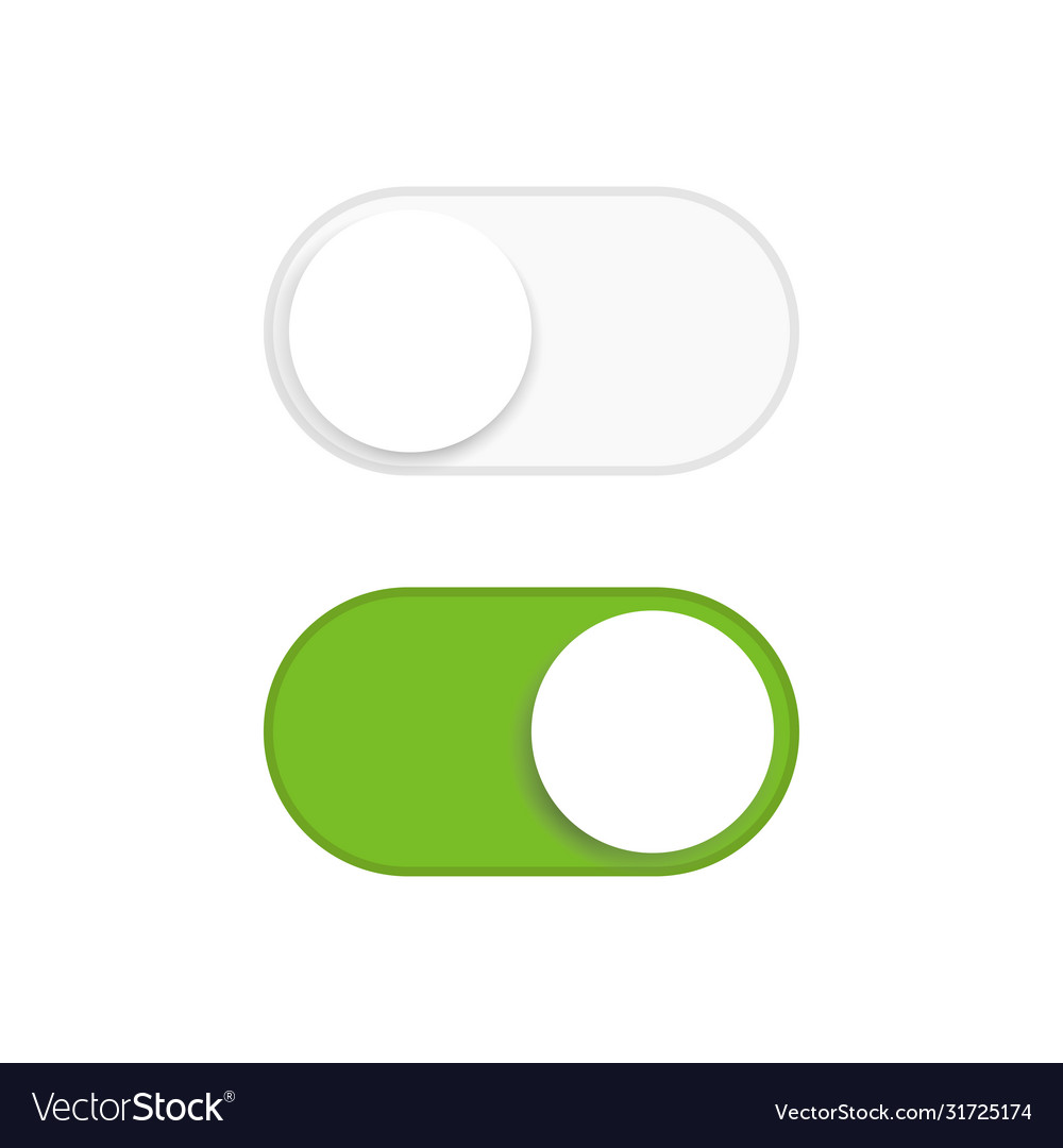 Switch button on and off icon isolated