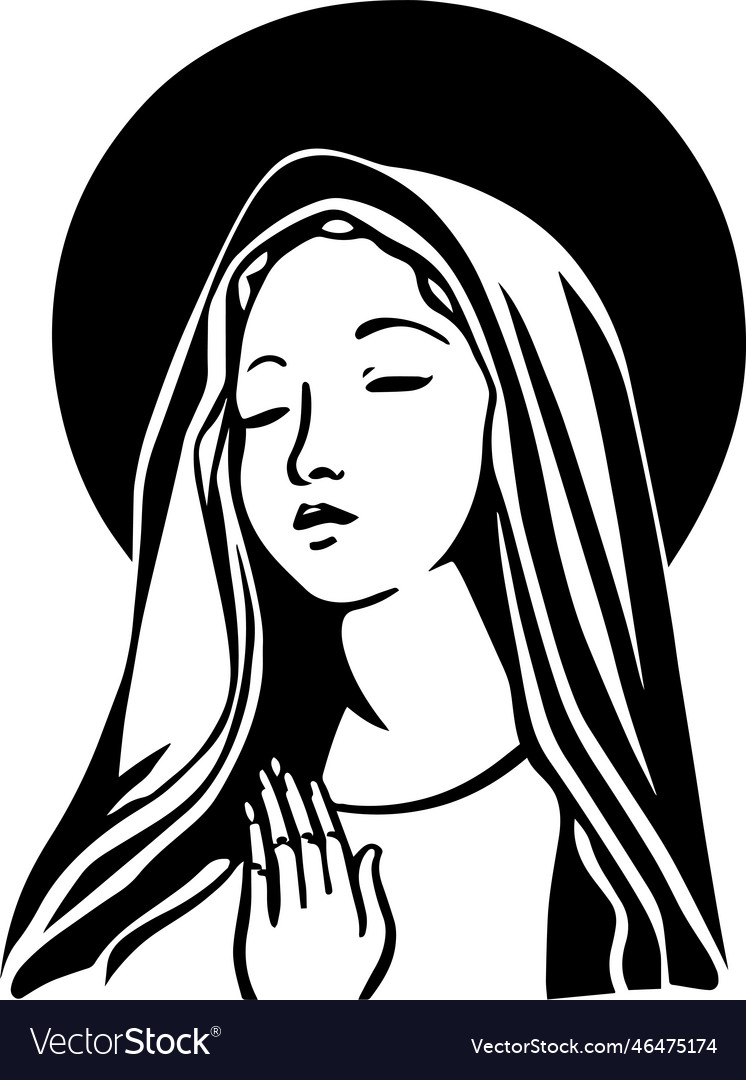 Virgin mary svg Royalty Free Vector Image - VectorStock