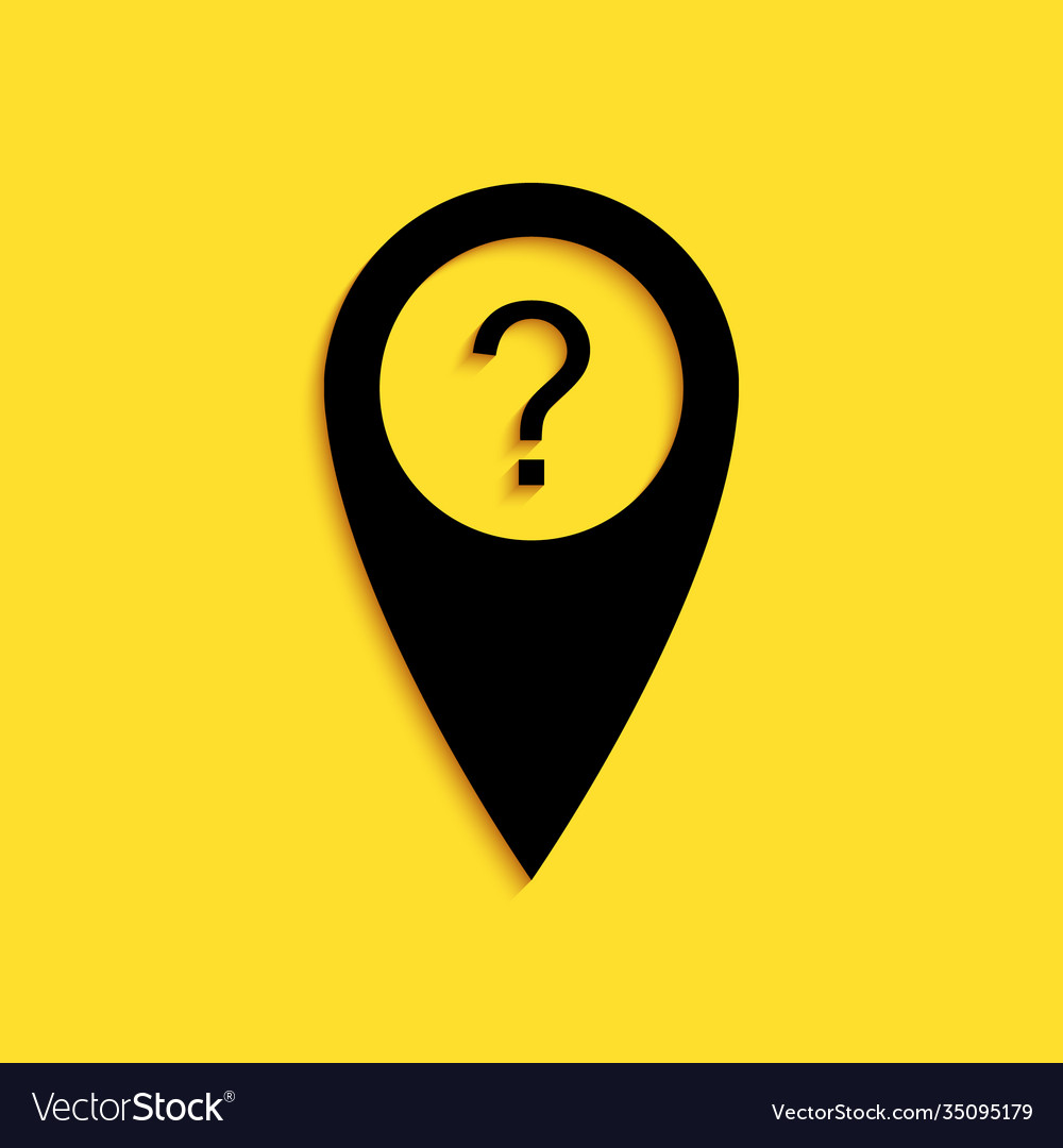 Schwarzer Kartenzeiger mit Fragesymbol-Symbol vector image Schwarzer Kartenzeiger mit Fragesymbol-Symbol