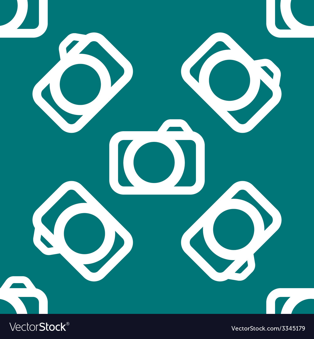 Camera web icon flat design seamless pattern