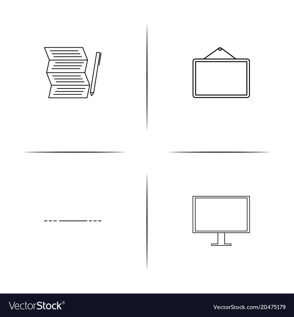 Creative process and design simple linear icons