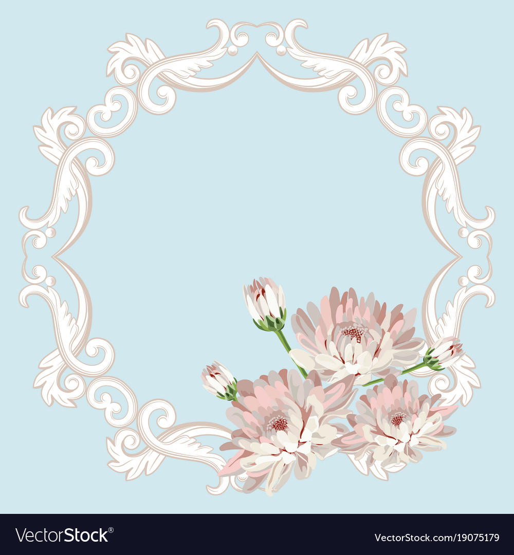 Floral seamless frame