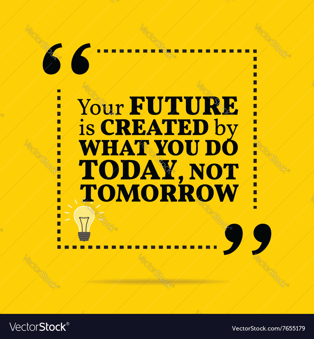 Inspirational Motivational Quote The Future Is Vector Image