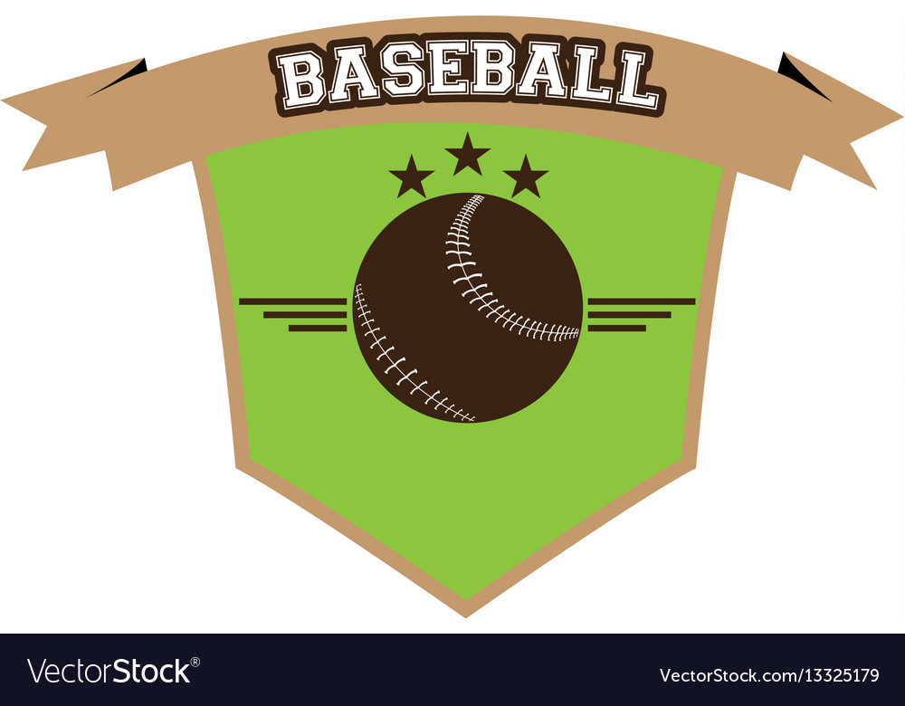 Isolated baseball emblem Royalty Free Vector Image