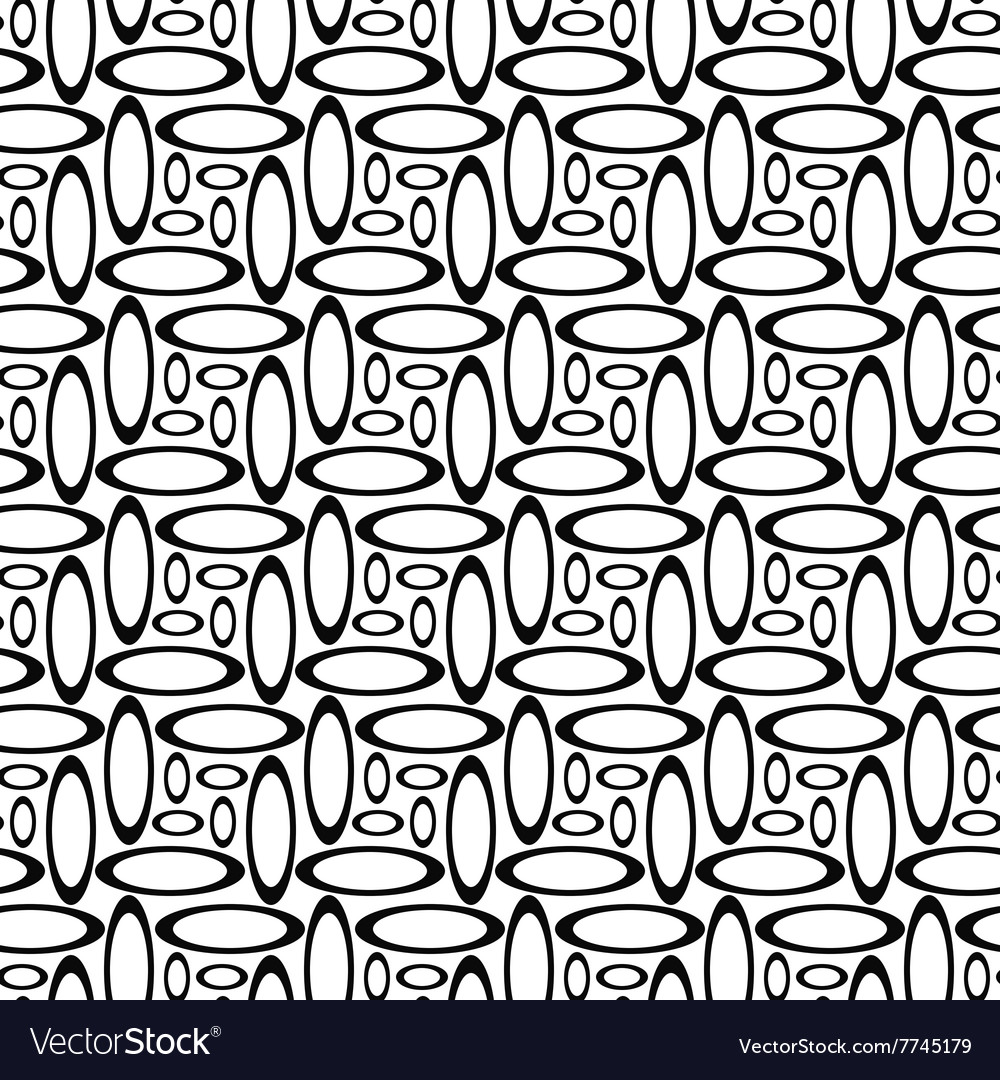 Monochrome repeating ellipse pattern
