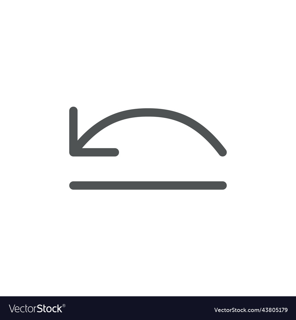 Move backward flat color ui icon vector image Move backward flat color ui icon