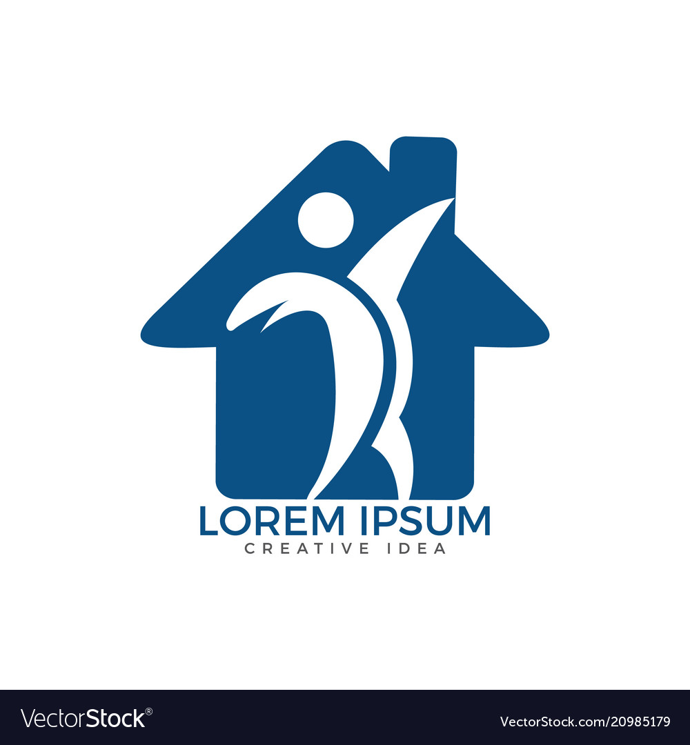 Nursing home and human health medical logo