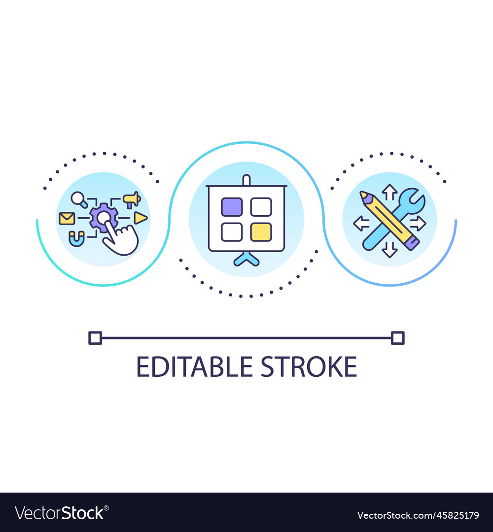 Prepare presentation loop concept icon vector image Prepare presentation loop concept icon