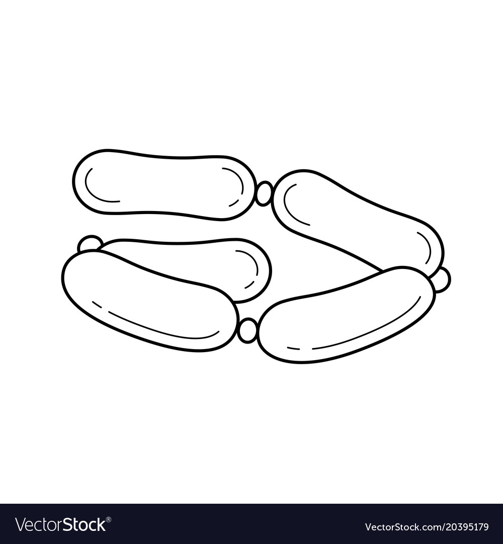 Sausage chain line icon