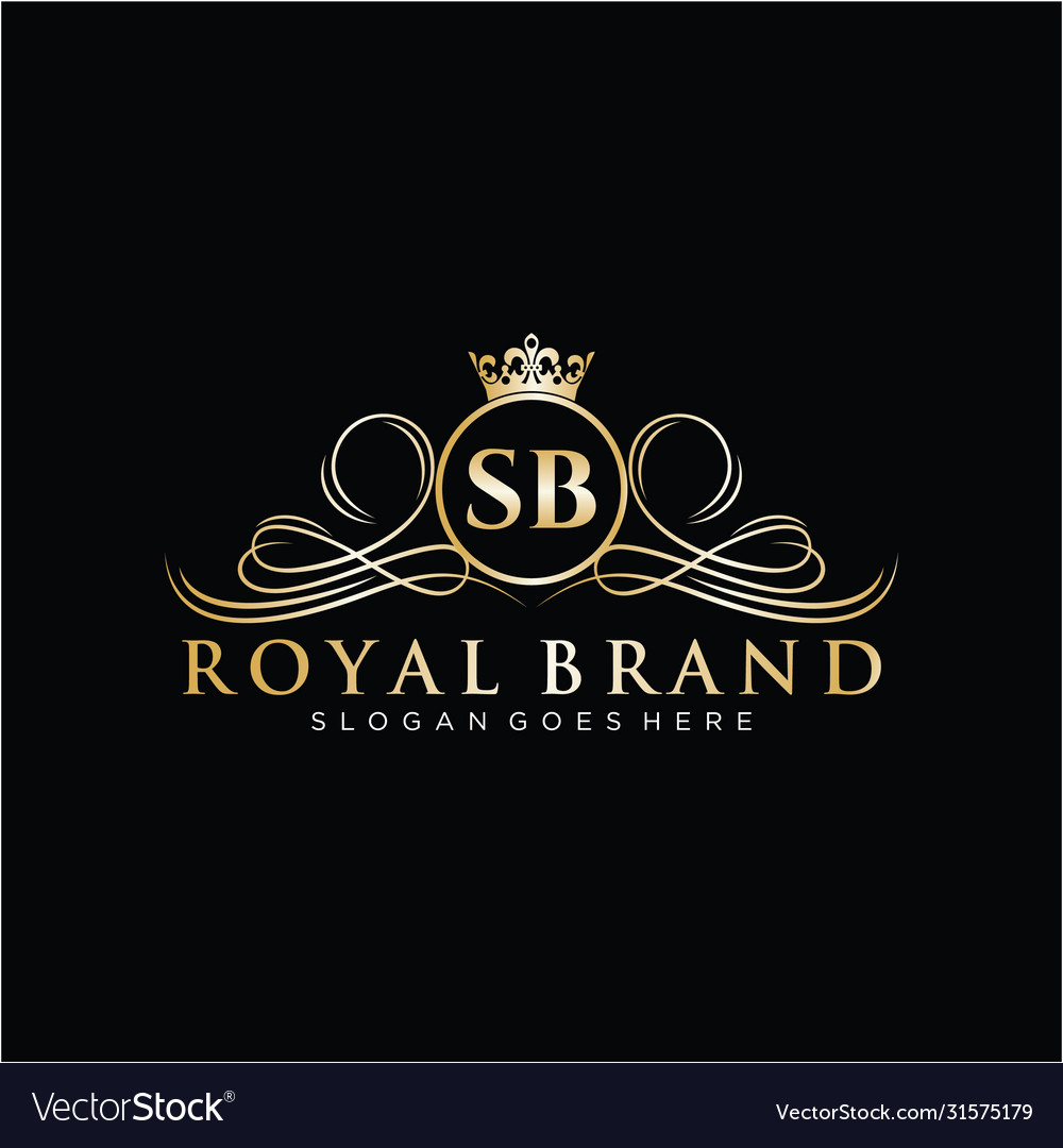 Sb letter initial luxurious brand logo template Vector Image