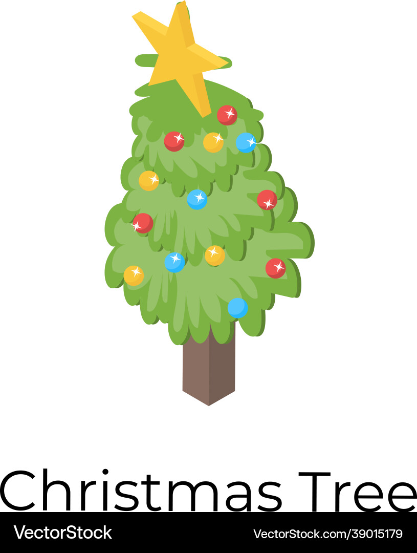 Snow tree Royalty Free Vector Image - VectorStock