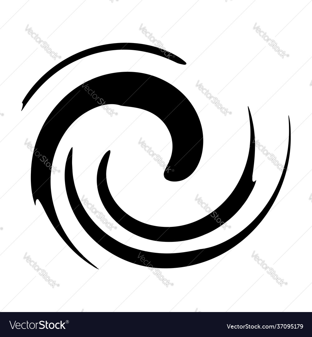 Spiral volute helix abstract design element swirl vector image Spiral volute helix abstract design element swirl