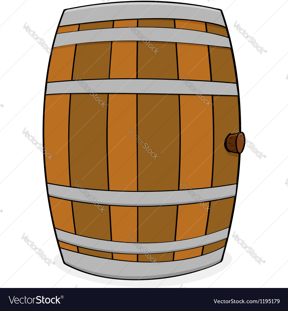 Wooden barrel Royalty Free Vector Image - VectorStock