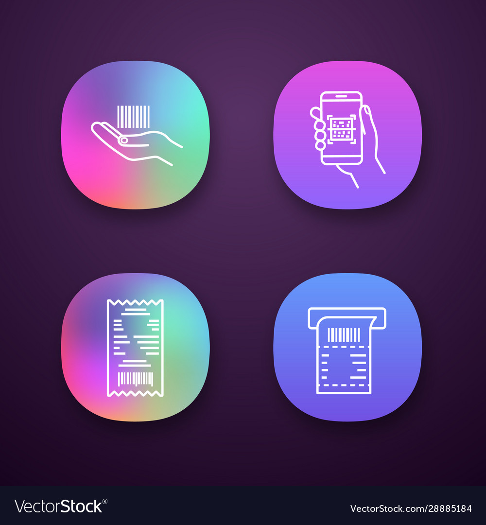 Barcodes app icons set