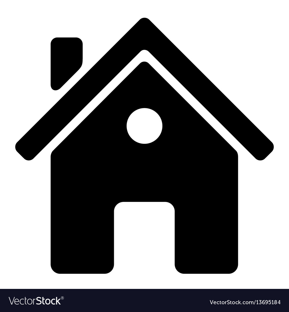 Black house icon on white background Royalty Free Vector