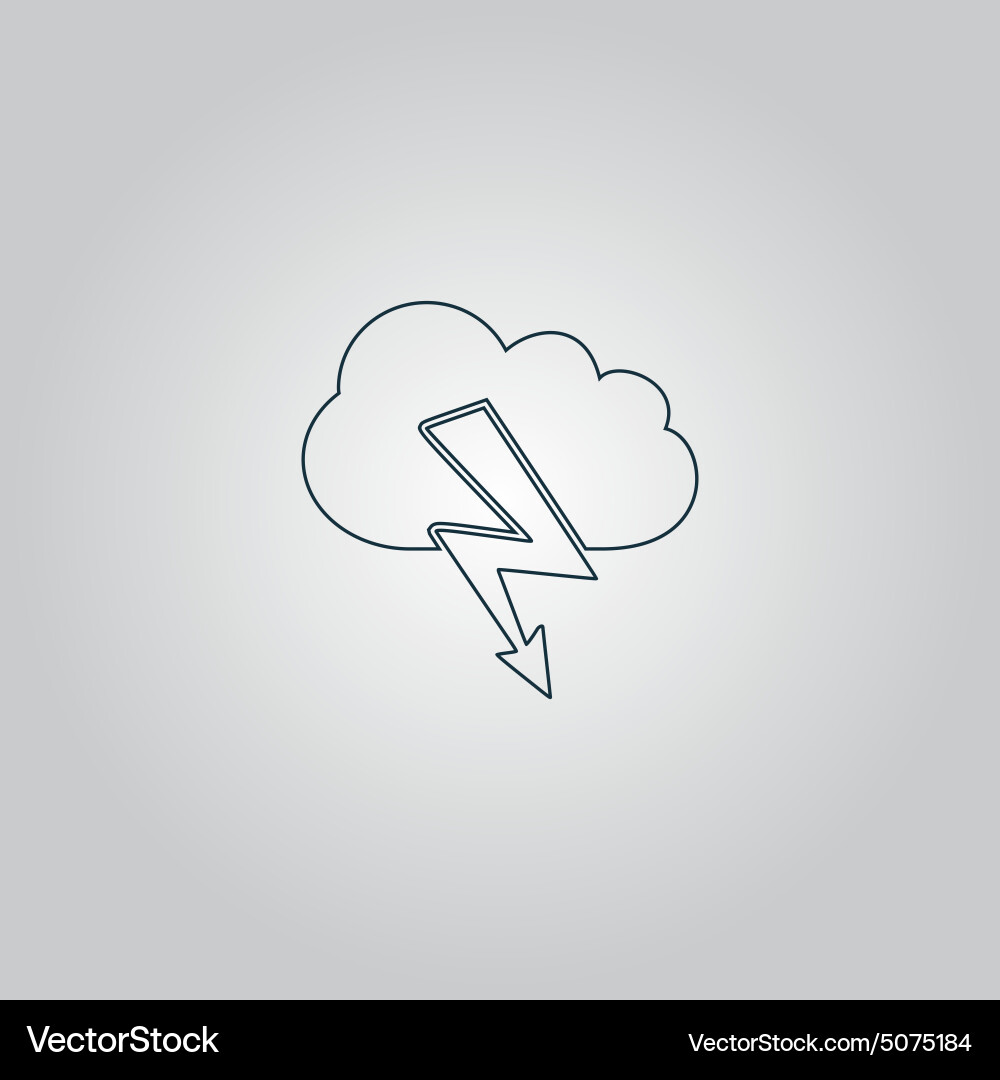 Cloud lightning icon Royalty Free Vector Image